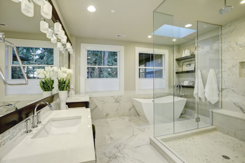 Luxurious Shower with Large Tiles